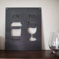 AM PM Wall Decor – Modern Decorative Metal Sign for Living Room Wall Decor - YinzerShop
