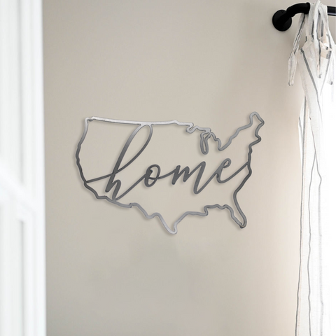 America Script Home Sign