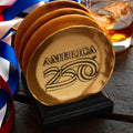 America250 4-Piece Commemorative Coaster Set with Caddy (Bronze) - YinzerShop