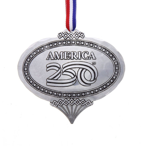 America250 Heritage Oval Commemorative Ornament (Aluminum) - YinzerShop