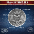 America250 Sea to Shining Sea 4-piece Coaster Set - YinzerShop