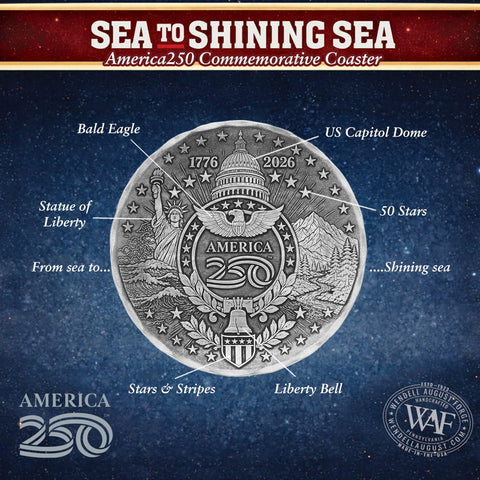 America250 Sea to Shining Sea 4-piece Coaster Set - YinzerShop