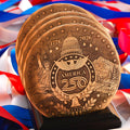 America250 Sea to Shining Sea 4-piece Coaster Set (Bronze) - YinzerShop