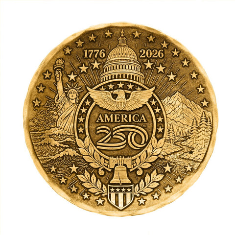America250 Sea to Shining Sea Commemorative Coaster (Bronze) - YinzerShop