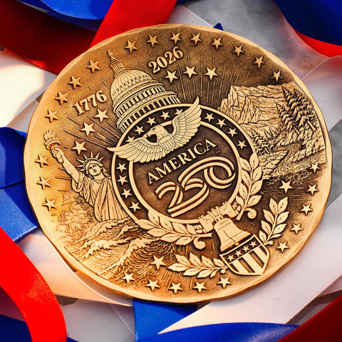 America250 Sea to Shining Sea Commemorative Coaster (Bronze) - YinzerShop