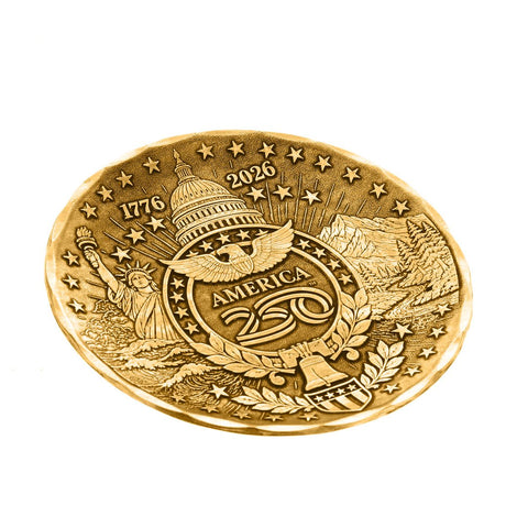 America250 Sea to Shining Sea Commemorative Coaster (Bronze) - YinzerShop