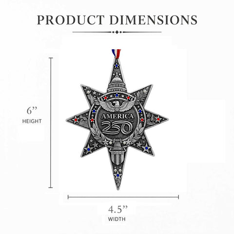 America250 Sea to Shining Sea Commemorative Ornament (Aluminum and Crystals) - YinzerShop