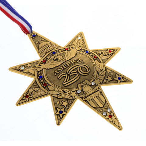 America250 Sea to Shining Sea Commemorative Ornament (Bronze and Crystals) - YinzerShop