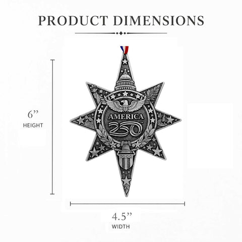 America250 Sea to Shining Sea Commemorative Star Ornament (Aluminum) - YinzerShop