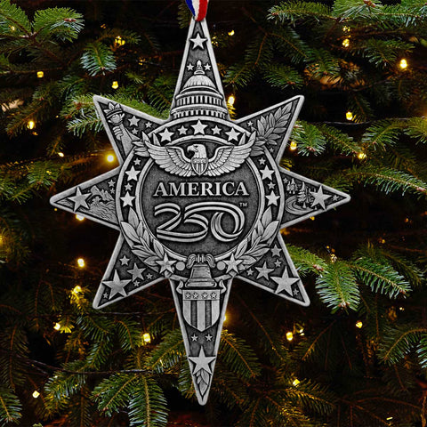 America250 Sea to Shining Sea Commemorative Star Ornament (Aluminum) - YinzerShop
