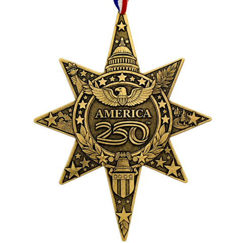 America250 Sea to Shining Sea Commemorative Star Ornament (Bronze) - YinzerShop