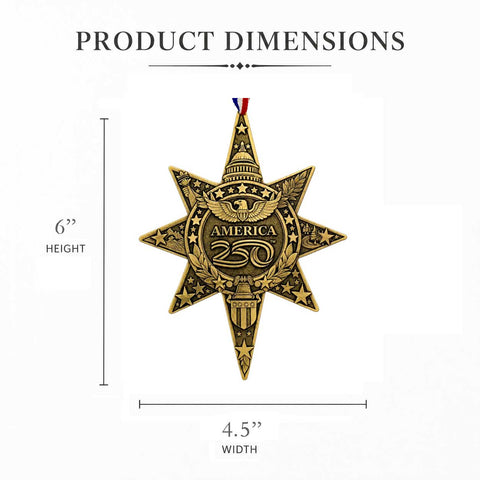 America250 Sea to Shining Sea Commemorative Star Ornament (Bronze) - YinzerShop