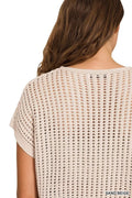 American Flag Knit Top - Zenana Viscose Openwork Sweater, Lightweight & Breathable Sweater - YinzerShop