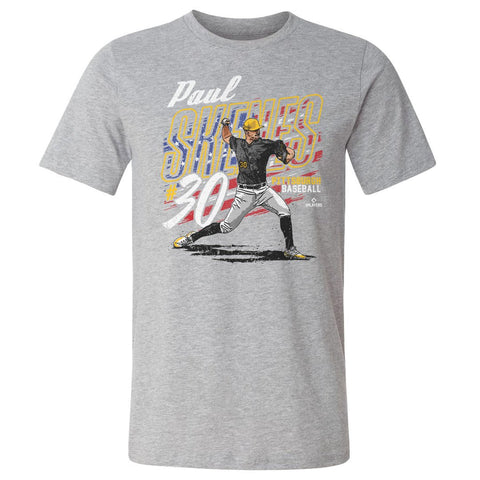 American Flag T-Shirt – Paul Skenes Pittsburgh Crewneck Cotton Tee Lightweight Men's Cotton T-Shirt - YinzerShop