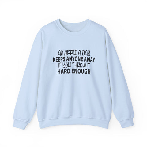 An Apple a Day (Pittsburgh Sarcasm Series) - Heavy Blend™ Crewneck Sweatshirt Sweatshirt - YinzerShop