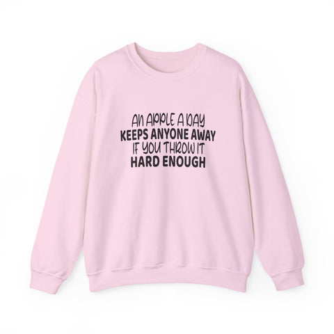 An Apple a Day (Pittsburgh Sarcasm Series) - Heavy Blend™ Crewneck Sweatshirt Sweatshirt - YinzerShop