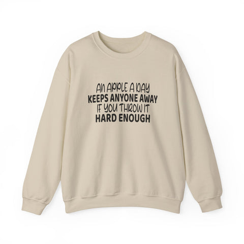 An Apple a Day (Pittsburgh Sarcasm Series) - Heavy Blend™ Crewneck Sweatshirt Sweatshirt - YinzerShop