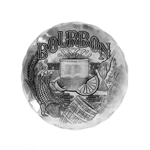 Wendell August Forge Bourbon Coaster | Unique Bourbon Gifts & Absorbent Drink Mats for Barware