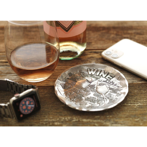 Anatomy of Wine Coaster – Wendell August Forge Decorative Bar Drink Coasters