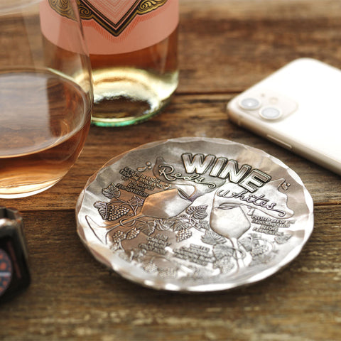 Anatomy of Wine Coaster – Wendell August Forge Decorative Bar Drink Coasters