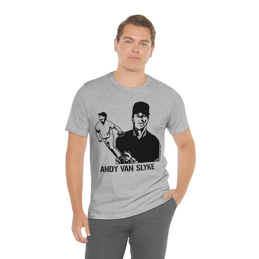 Andy Van Slyke Legend T-Shirt Short Sleeve Tee T-Shirt Printify   