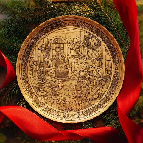 Annual Christmas Plate – 2025 Santa's Workshop Bronze | Limited Edition Collectible - YinzerShop