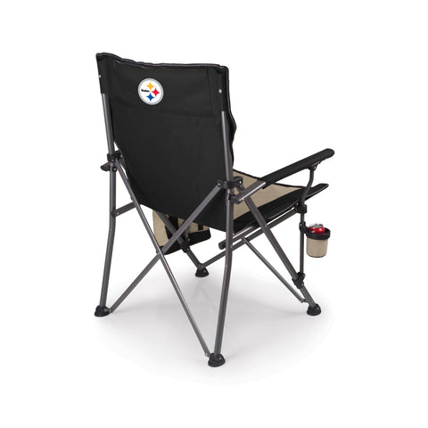 Pittsburgh Steelers - Big Bear XXL Camping Chair with Cooler Cooler Picnic Time Family of Brands Black  