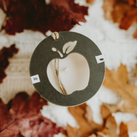 Apple Orchard Candle + Apple Ornament Set