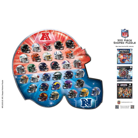 NFL - Teams Helmet 300 Piece Shaped Jigsaw Puzzle