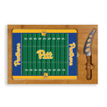 Pittsburgh Panthers Football Field - Icon Glass Top Cutting Board & Knife Set Cutting Board Picnic Time Family of Brands Parawood  