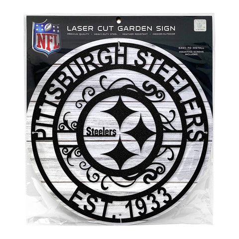 Pittsburgh Steelers EST. 1933 Laser Cut Metal Sign Steel Wall Art Party Animal, Inc.   