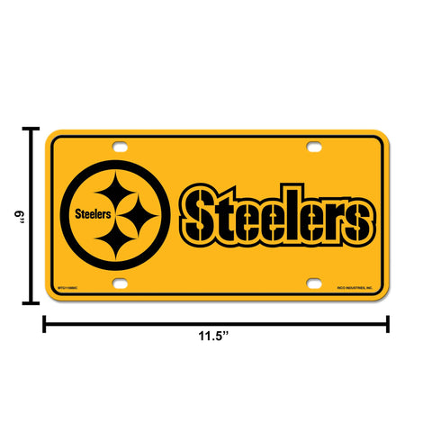 NFL Football Pittsburgh Steelers Black Logo & Gold Metal Tag