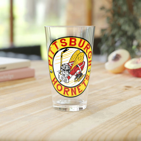 Pittsburgh Hornets Pint Glass  Vintage Ice Hockey   