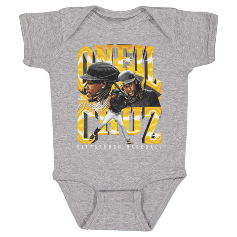 Baby Bodysuit Cotton - Oneil Cruz Pittsburgh Vintage Digital Print Midweight Kids Baby Onesie - YinzerShop
