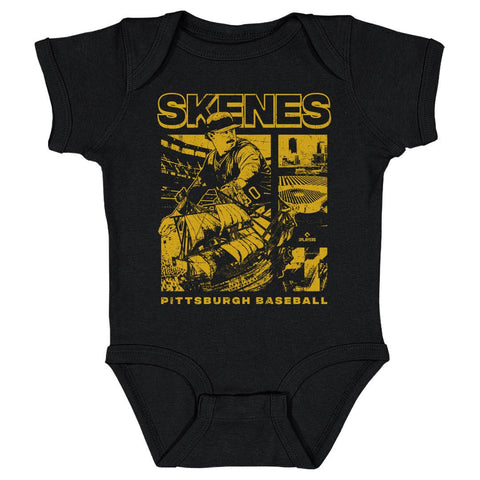 Baby Bodysuit Cotton Paul Skenes Pittsburgh Pirates Midweight Digital Print Onesie Kids Baby Onesie - YinzerShop