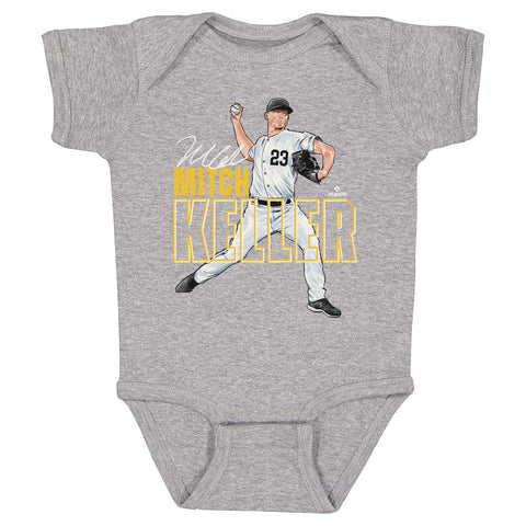 Baby Bodysuit Mitch Keller Pittsburgh Pirates – Cotton Baby Clothes, Regular Fit One-Piece Kids Baby Onesie - YinzerShop