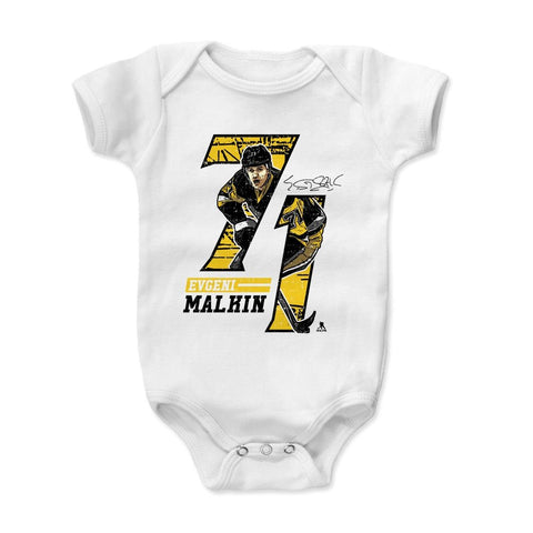 Baby Onesie Evgeni Malkin - Soft Cotton Onesie With Reinforced Neckline & Digital Print Kids Baby Onesie - YinzerShop