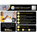 Baby Rattles | Pittsburgh Steelers Wooden Rattles 2-Pack for Infant Development Baby Toys - YinzerShop