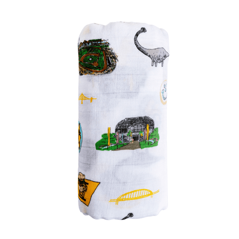 Baby Swaddle Blanket - Pittsburgh Muslin Swaddling Wrap & Convertible Burp Cloth Bib Set Swaddle Blanket - YinzerShop