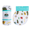 Baby Swaddle Blanket - Pittsburgh Muslin Swaddling Wrap & Convertible Burp Cloth Bib Set Swaddle Blanket - YinzerShop