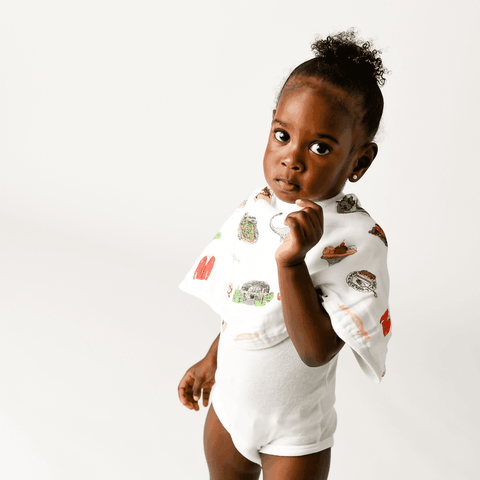 Baby Swaddle Blanket - Pittsburgh Muslin Swaddling Wrap & Convertible Burp Cloth Bib Set Swaddle Blanket - YinzerShop