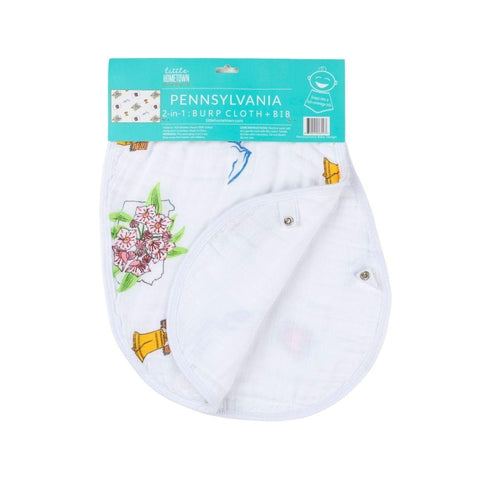Baby Swaddle Gift Set – Muslin Swaddle Blanket & Convertible Burp Cloth Bib Combo Swaddle Blanket - YinzerShop