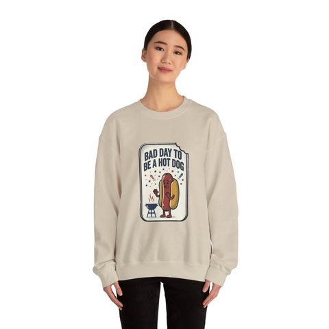 Bad Day to Be a Hot Dog Sweatshirt | 4th of July Hot Dog Humor, Retro Americana Sweatshirt - YinzerShop