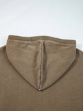 Baggy Hoodie Half Zip Kangaroo Pocket Mineral Wash Cotton Polyester Pullover Hoodie - YinzerShop