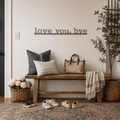 Bar Wall Decor - 'Love You, Bye' Steel Sign | Magnetic Recycled Metal Art Wall Decor - YinzerShop