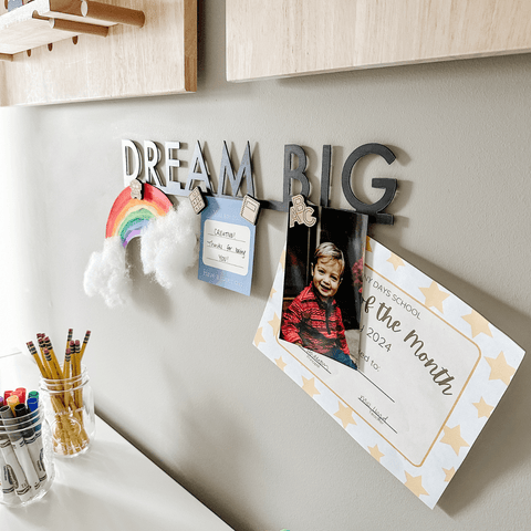 Bar Wall Decor - Magnetic Steel Wall Sign | Dream Big Photo Display Wall Decor - YinzerShop