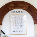 Bar Wall Decor - Magnetic Steel Wall Sign | Dream Big Photo Display Wall Decor - YinzerShop