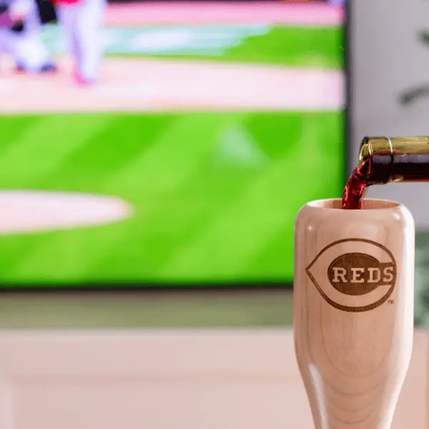 Cincinnati Reds Wined Up® | Baseball Bat Wine Mug MLB Teams - Wined Up Glass Dugout Mugs®   