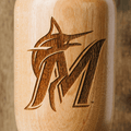 Miami Marlins "M" Wined Up® | Baseball Bat Wine Mug MLB Teams - Wined Up Glass Dugout Mugs®   