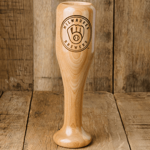 Milwaukee Brewers Wined Up® | Baseball Bat Wine Mug MLB Teams - Wined Up Glass Dugout Mugs®   